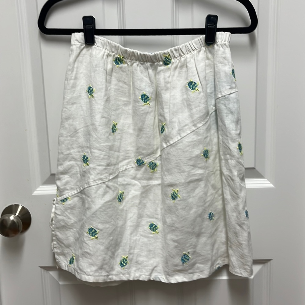 Cotton Embroidered Sea Turtle Skirt Large
